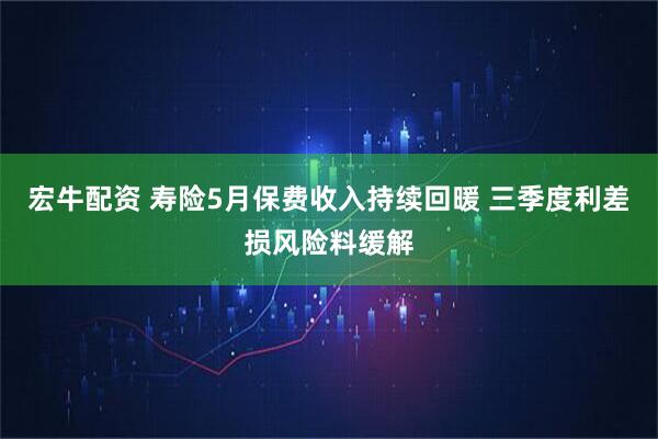 宏牛配资 寿险5月保费收入持续回暖 三季度利差损风险料缓解