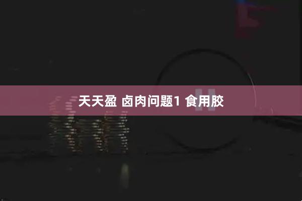 天天盈 卤肉问题1 食用胶