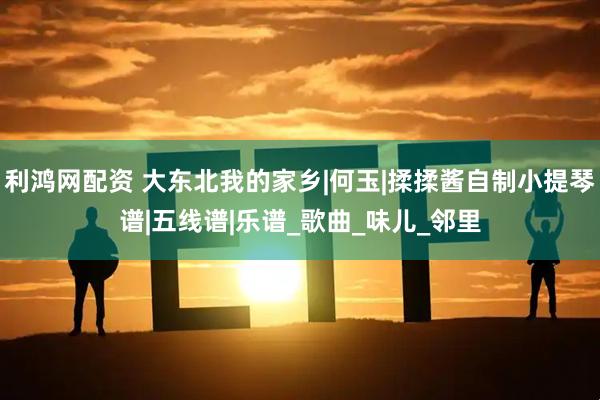 利鸿网配资 大东北我的家乡|何玉|揉揉酱自制小提琴谱|五线谱|乐谱_歌曲_味儿_邻里